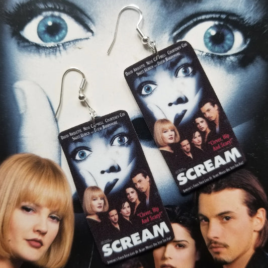 What's Your Favorite Scary Movie? VHS Cover EARRINGS
