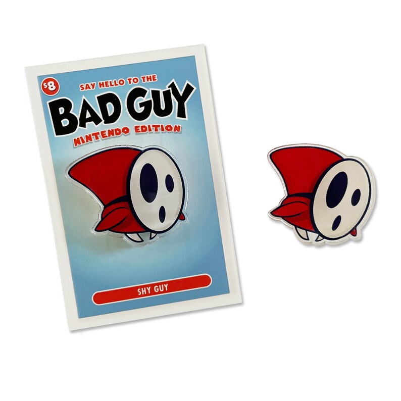 Shy Guy ACRYLIC PiN by mattcandraw