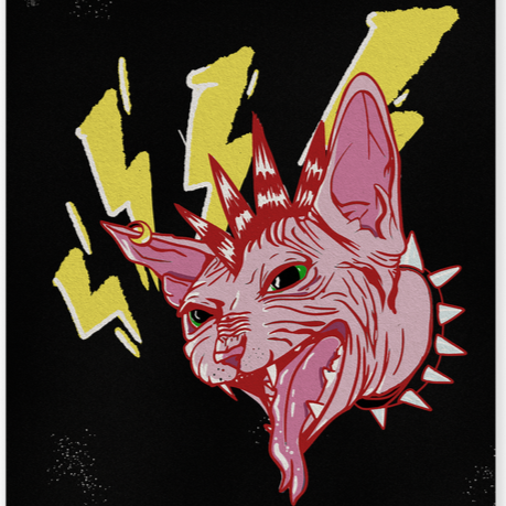 Punk Sphynx 8x8" PRiNT