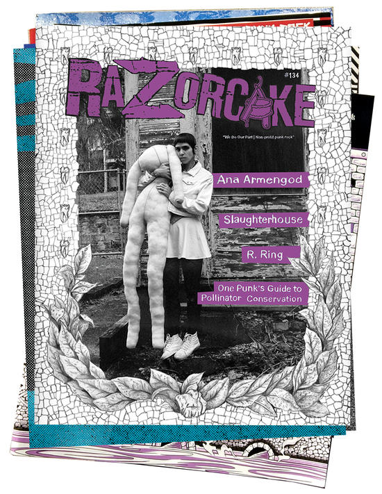 Razorcake DIY Punk ZiNE Issue #134: featuring Ana Armengod, R. Ring, Slaughterhouse, and One Punk’s Guide to Pollinator Conservation