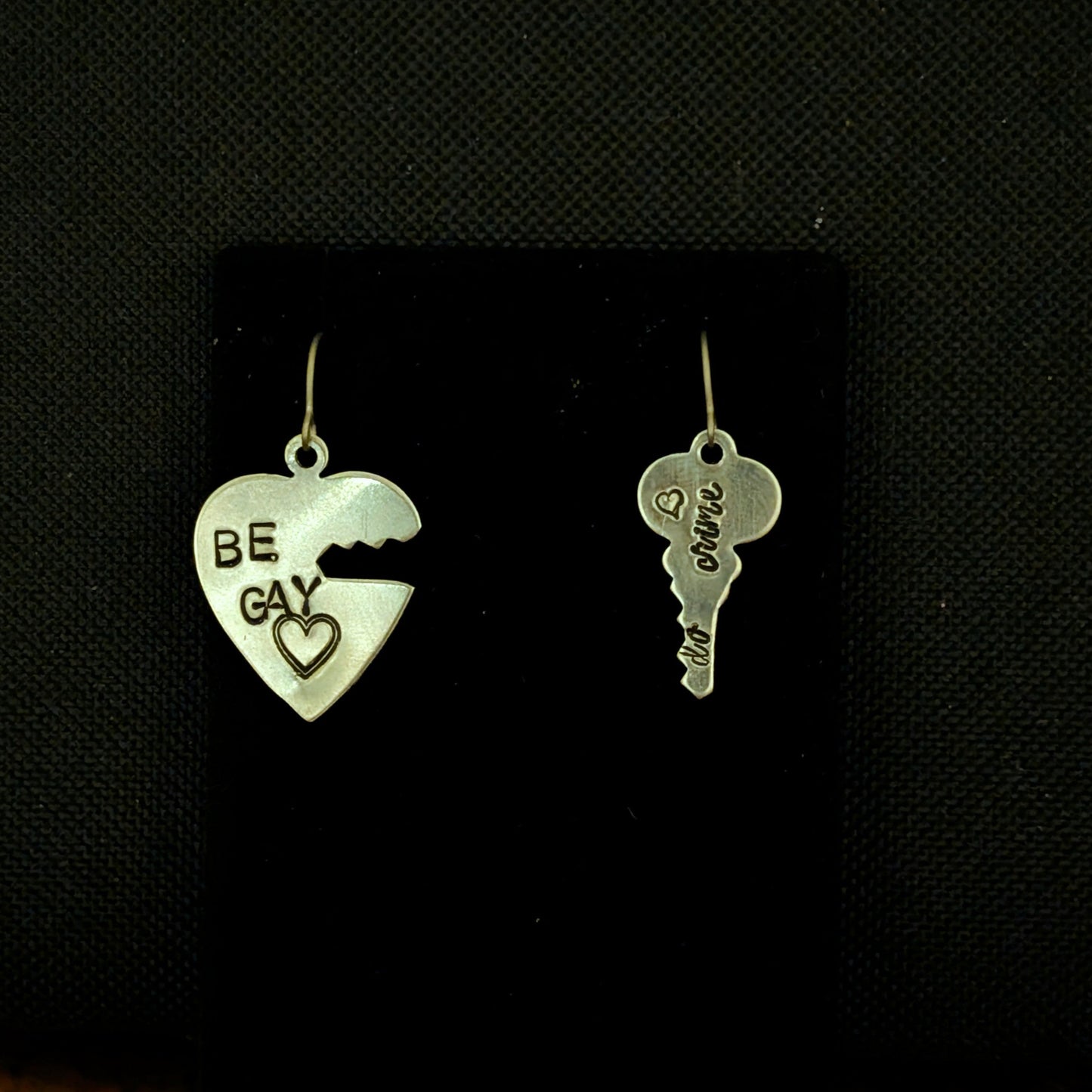 Be Gay Heart Lock & Key EARRINGS by Sixth House Ego