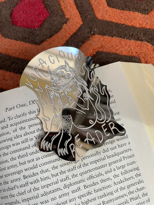 Voracious Reader Metal BOOKMARK