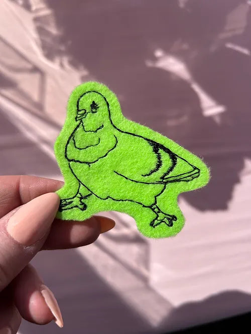 Walking Pigeon PATCH by @SophieMargotArt