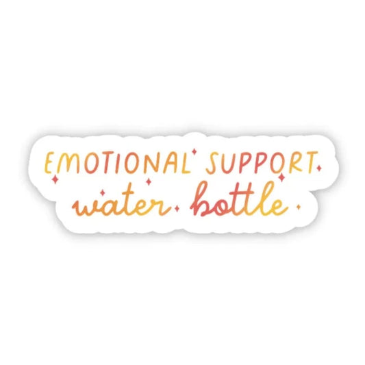 Emotional Support Water Bottle (white) STICKER