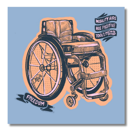 Wheelchair Radical Belonging STiCKER by BLUR