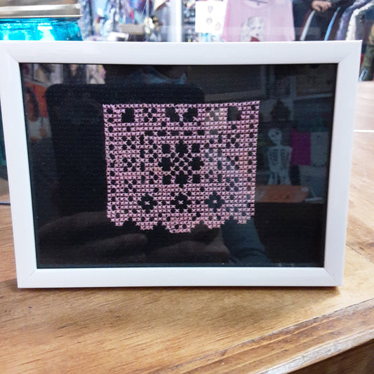Lace Framed Cross-Stitch
