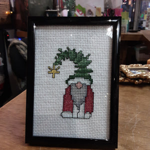 Santa Framed Cross-Stitch