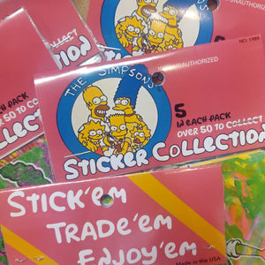Simpsons 100% Unauthorized STICKER PACK