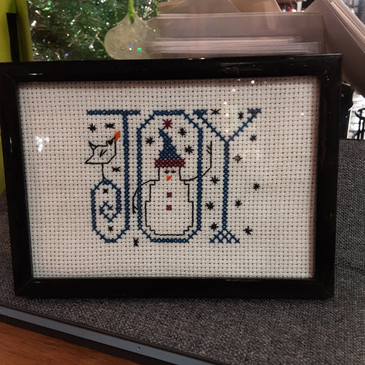 Joy Framed Cross-Stitch