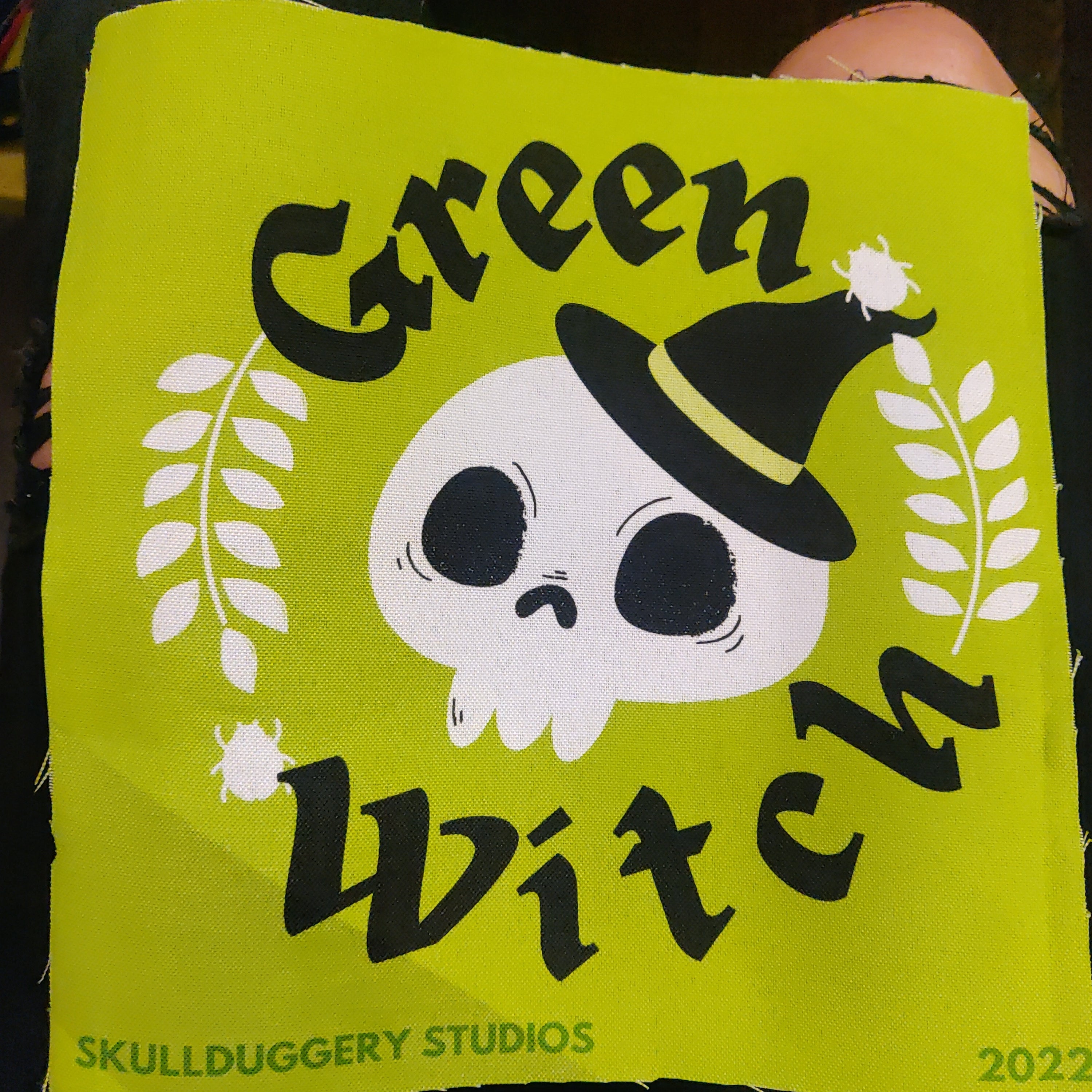 Green Witch Back PATCH by Skullduggery Studio