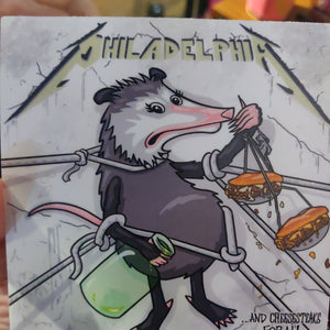 Philadelphia And Cheesesteaks For All Opossum STICKER