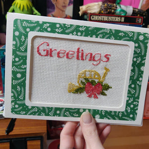 Greetings Cross-Stitch GREETING CARD