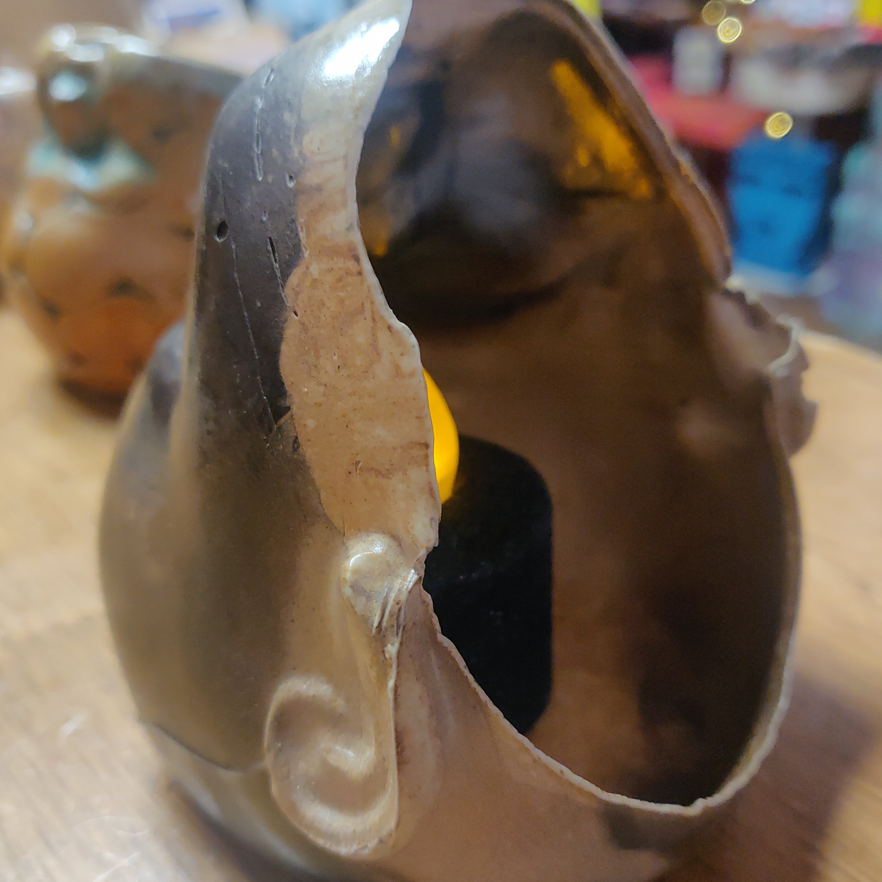 Smokey Swirl Beeb Head Ceramic VOTIVE HOLDER
