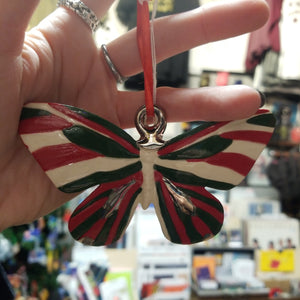 Holiday Butterfly ORNAMENT by The Ceramery