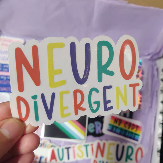 Neurodivergent Clear Vinyl STICKER