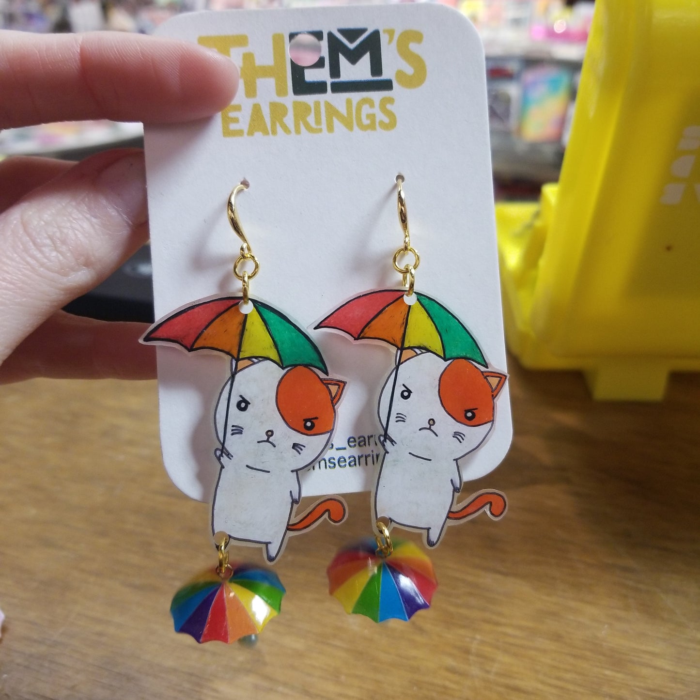 Surly Cat EARRINGS by ThEm's