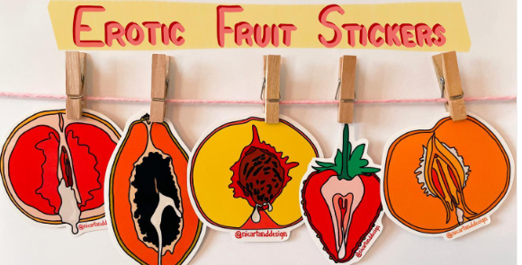 Erotic Fruit STICKERs