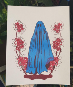 Blue Ghost PRINT by Jen Designs