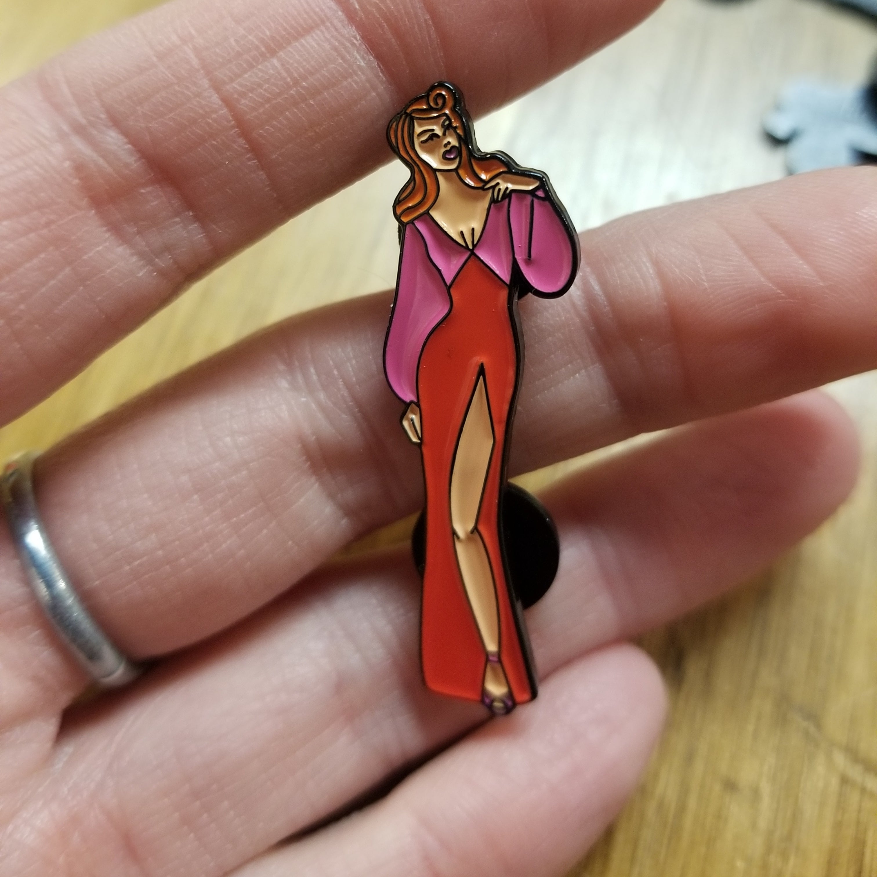Lady in Red ENAMEL PIN