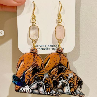 Butterfly Puppy EARRINGS by ThEm's