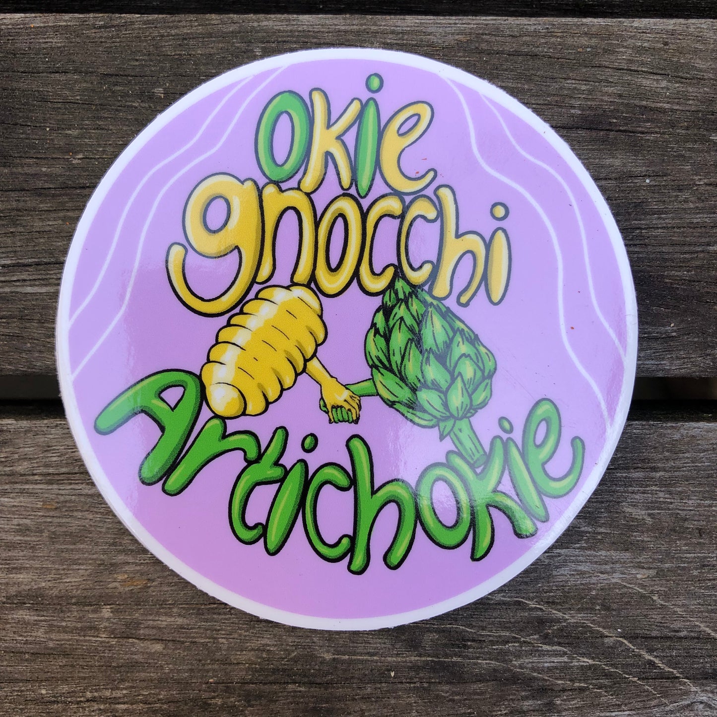 Okie Gnocchi Artichokie STICKER