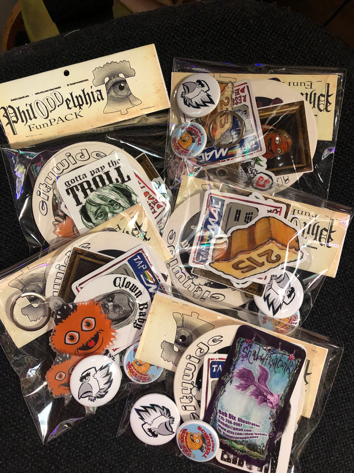 Phill ODD elphia Fun Pack STICKER + PiN PACK