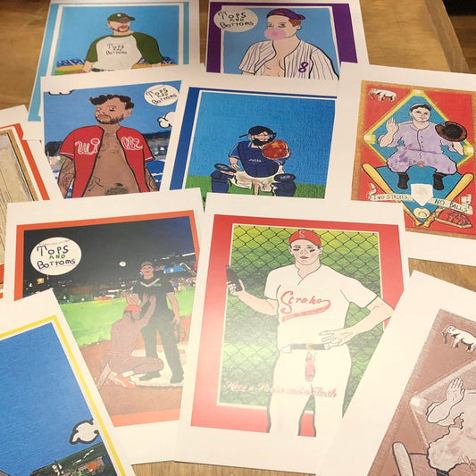 Baseball Cards Tops And Bottoms PRINTs by Jim Smith Art