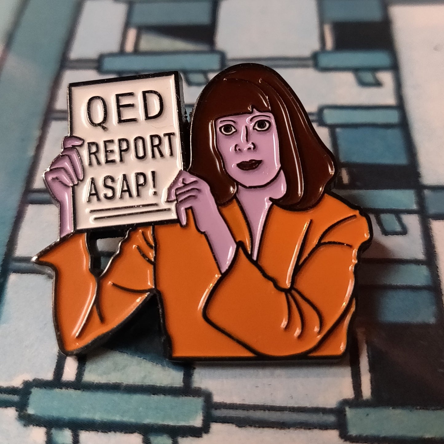 QED Report ENAMEL PIN