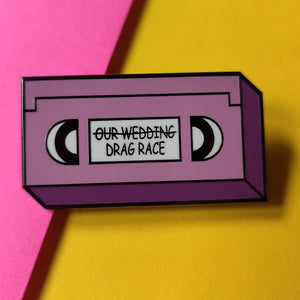 Drag VHS Tape ENAMEL PIN