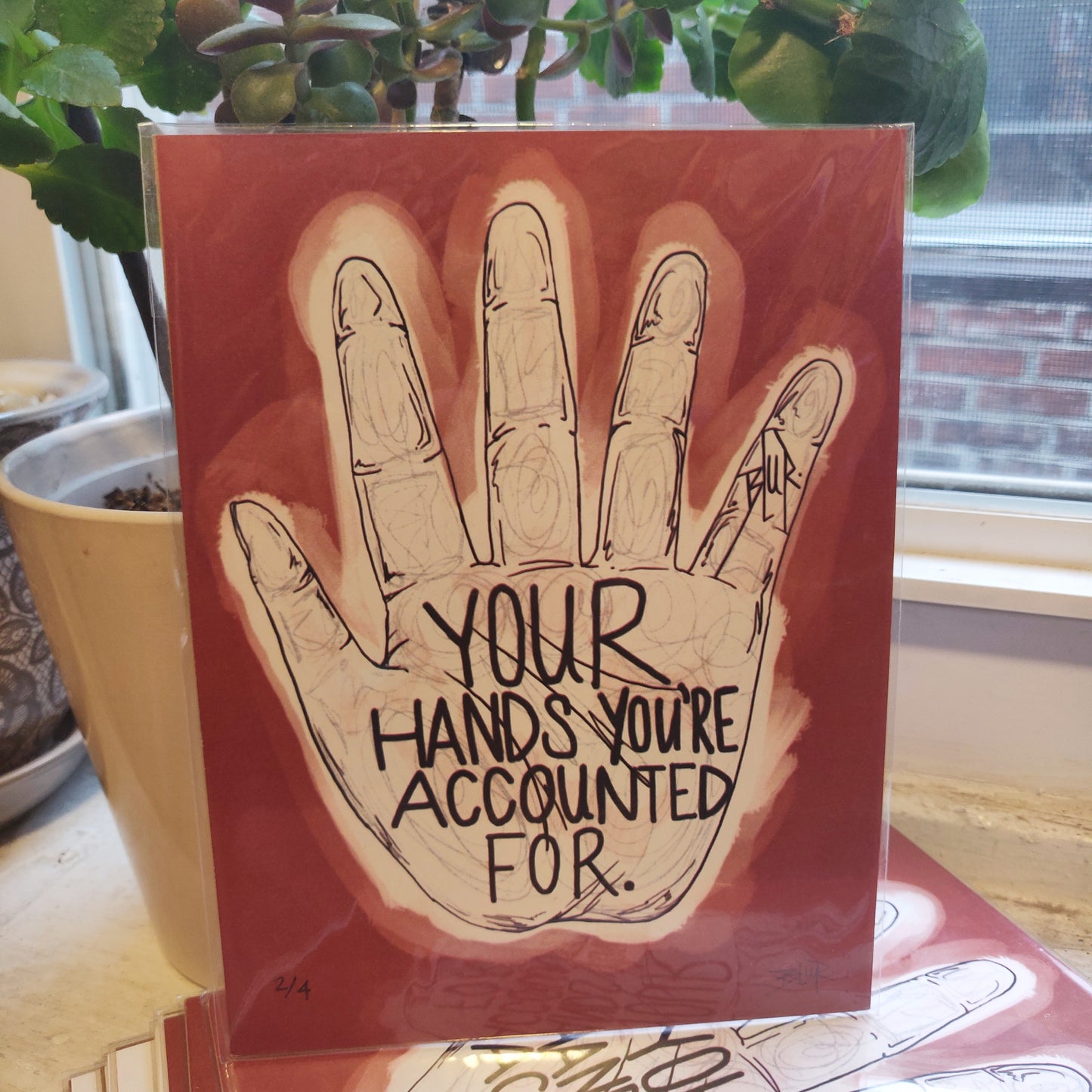 Your Hands You're Accounted For (Blur Street Art) Small PRINT
