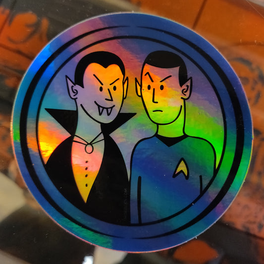 Dracula Spock Holographic STICKER