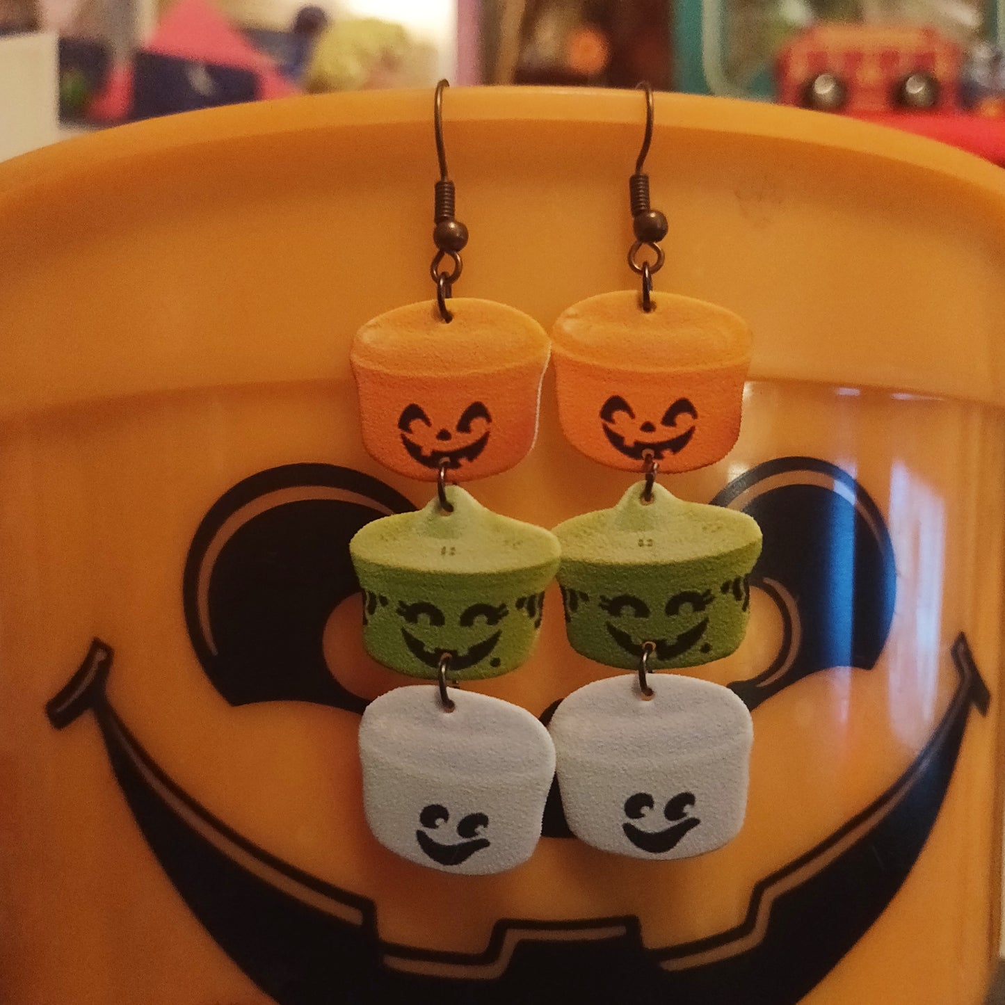 Halloween Boo Pails NECKLACE / EARRINGS