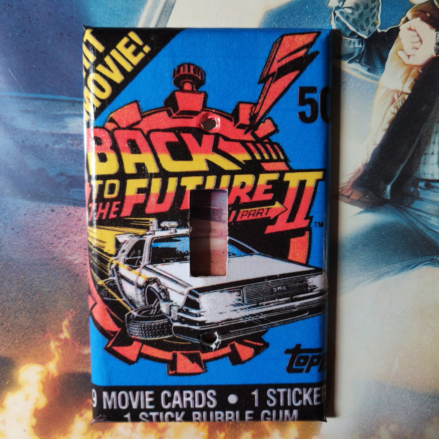 Time Travel 80s Trading Card LIGHT SWITCH PLATE