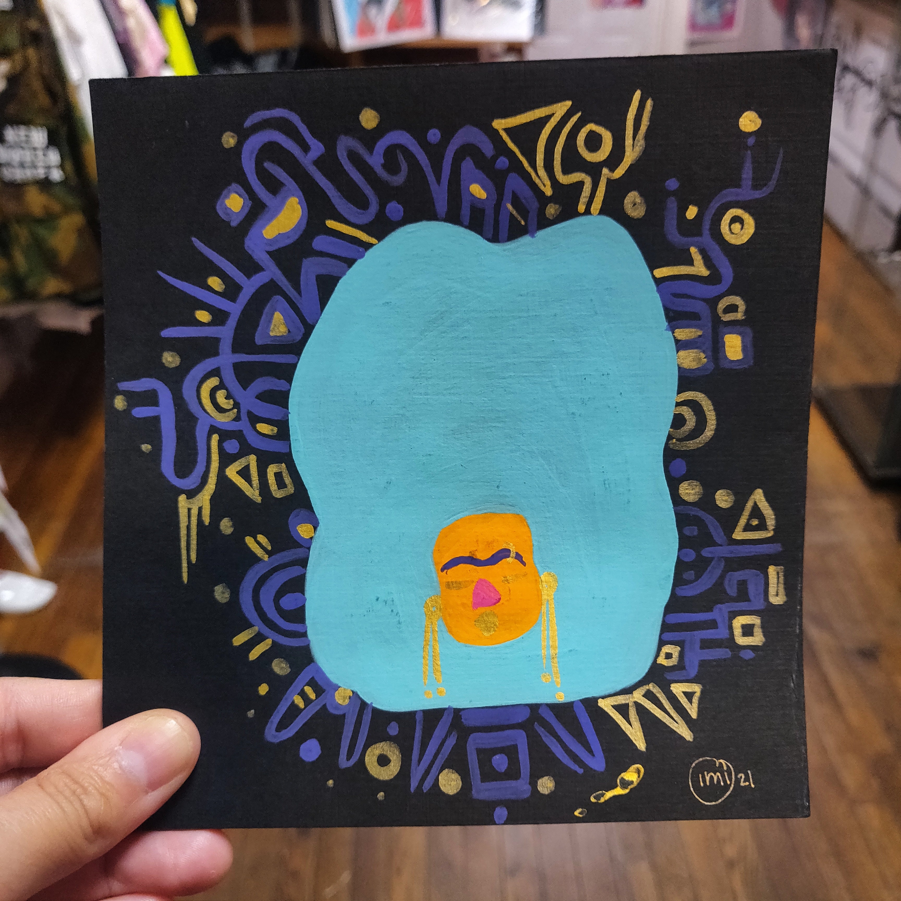 6x6" Hand-painted prints by Mimi