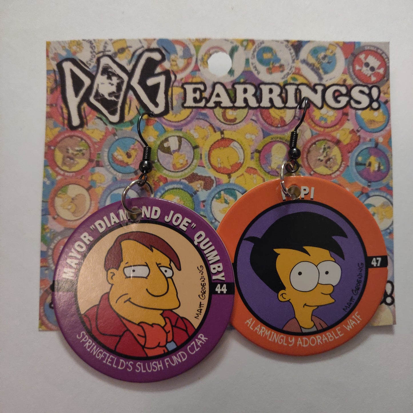 Assorted Simpsons 90s Pog EARRINGS