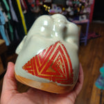 Geometric Triangle Ceramic Beeb Head MUG