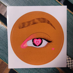 Heart Eye STICKERs by Chelsey Luster