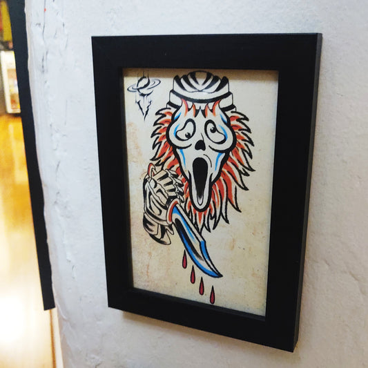 Gritface Framed Flash PRINT by Evan Void