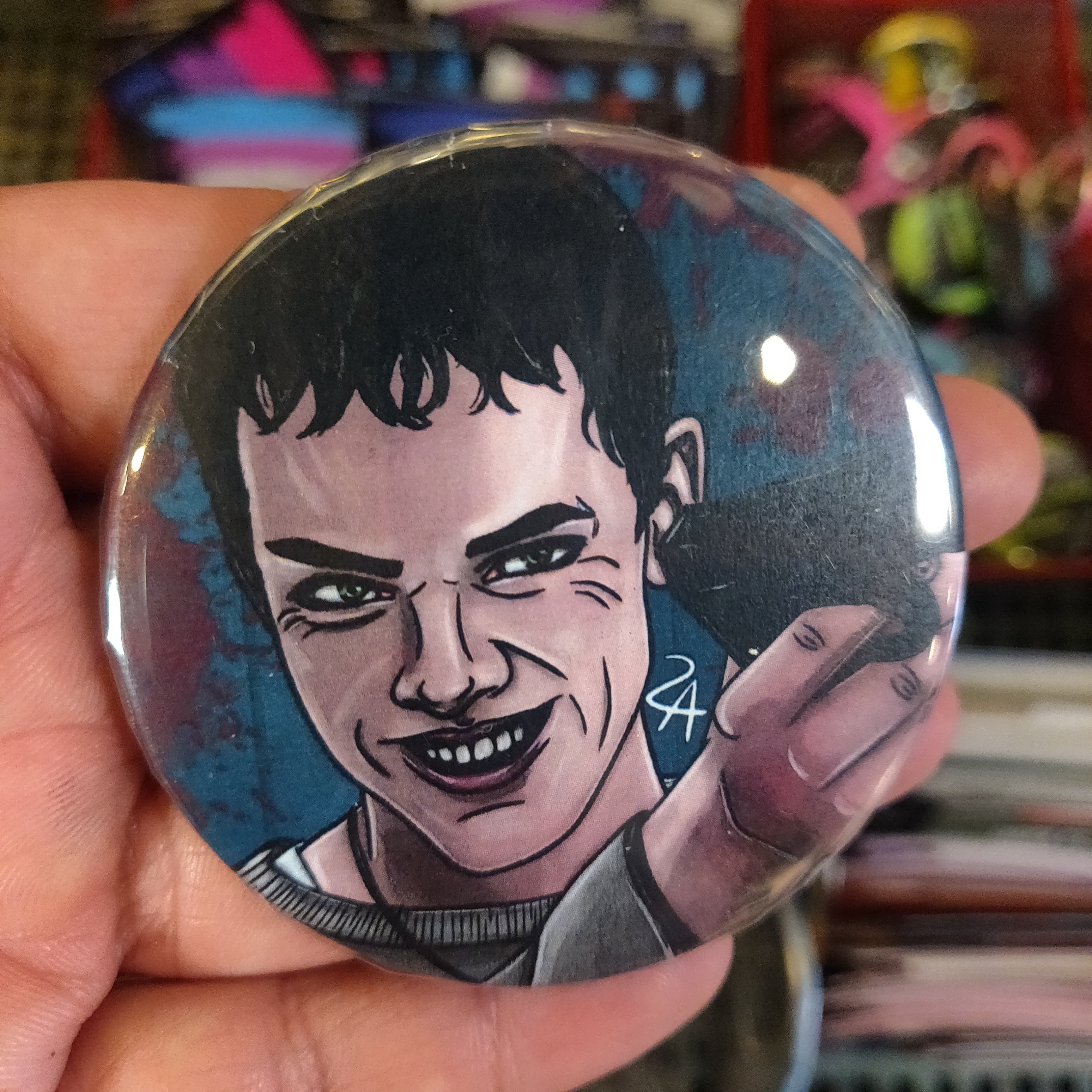 Billy and Stu 2 1/4 PIN BACK BUTTON