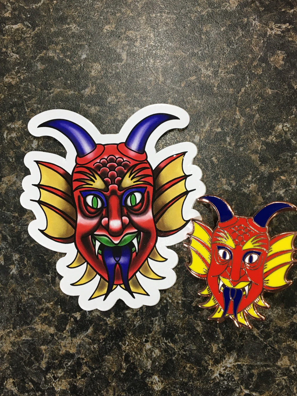 El Diablo ENAMEL PIN + Sticker Set