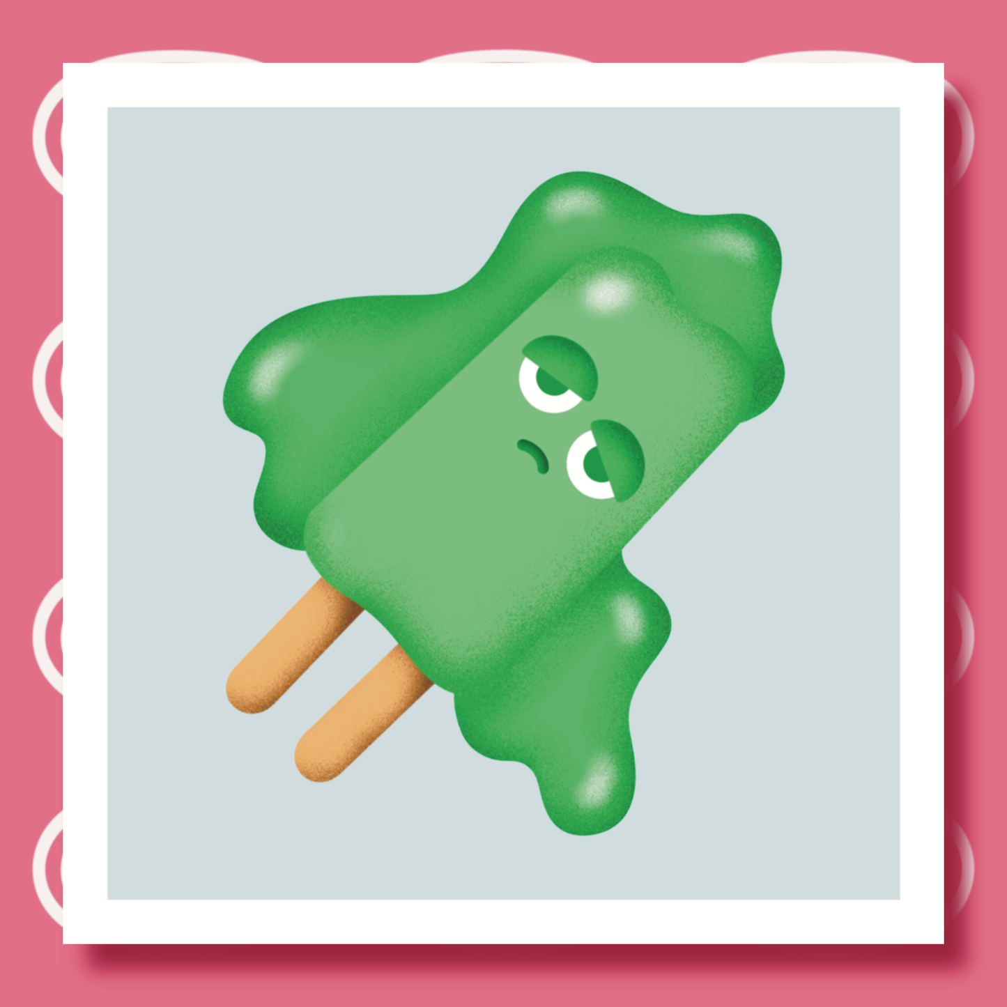 Melted Popsicle 5x5 PRINT by One Dumb Shop