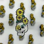 Sunflower Skull ENAMEL PIN