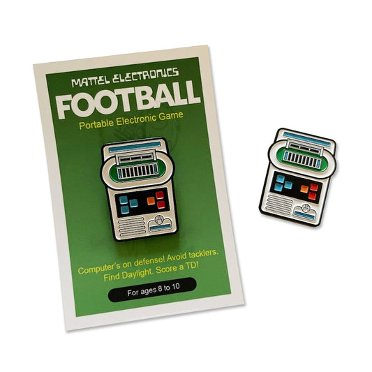 Retro Electronic Football Game ENAMEL PIN by mattcandraw