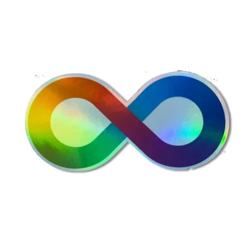 Rainbow Infinity Neurodiversity holographic STICKER