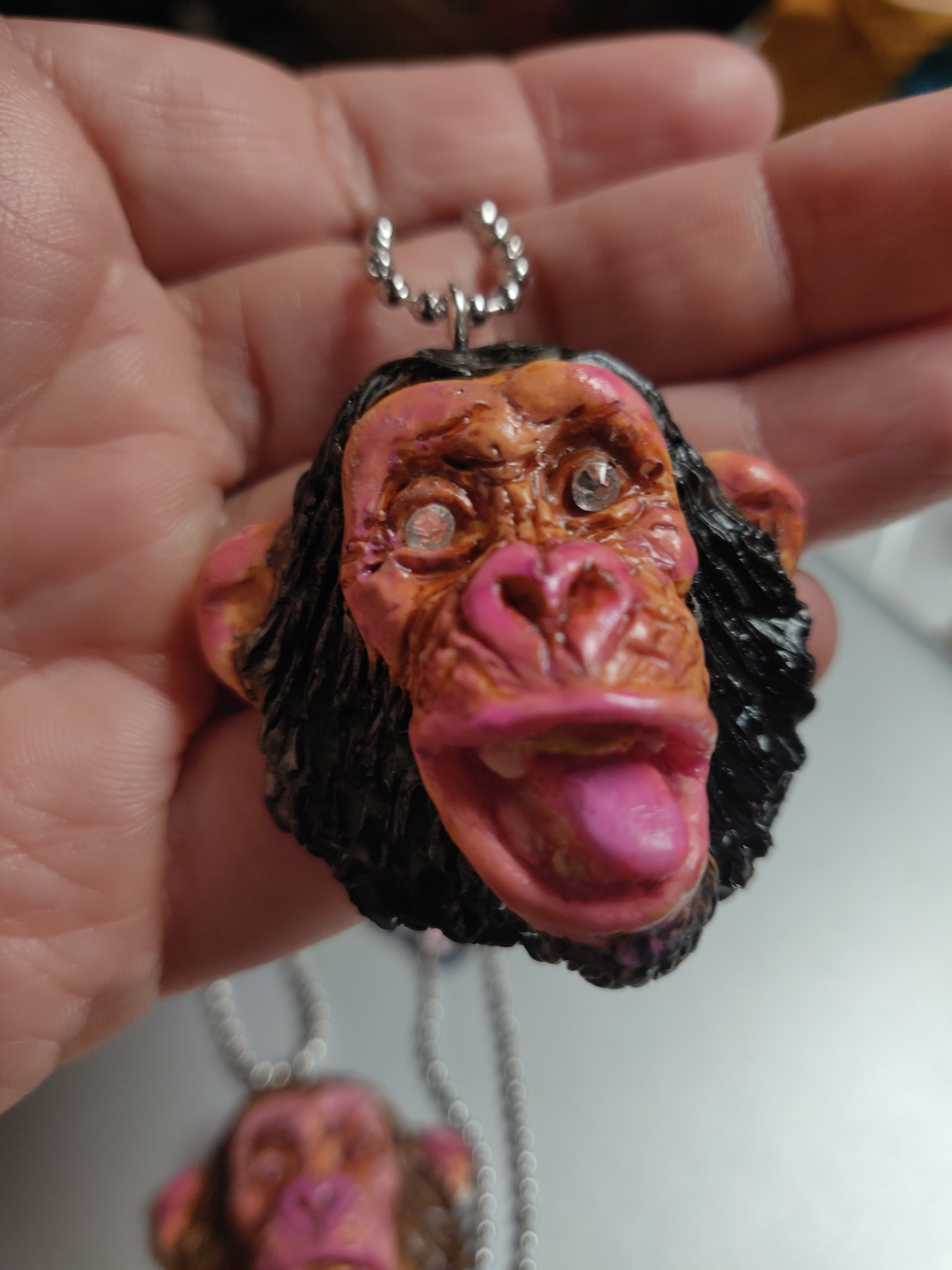 Monkey Hand-sculpted Necklaces
