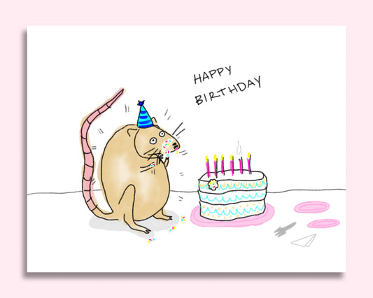 Happy Birthday Rat CARD