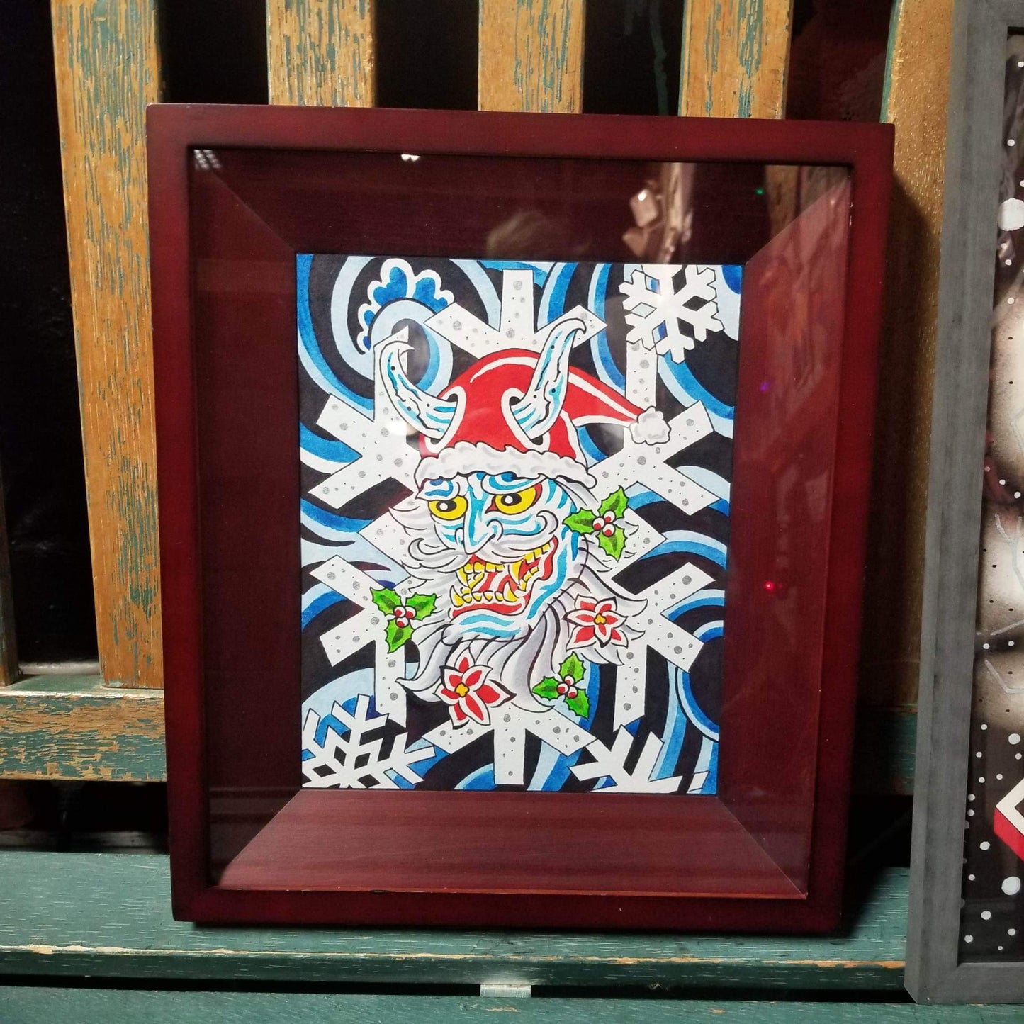 Krampus Framed ORIGINAL Painting (Evan Void)
