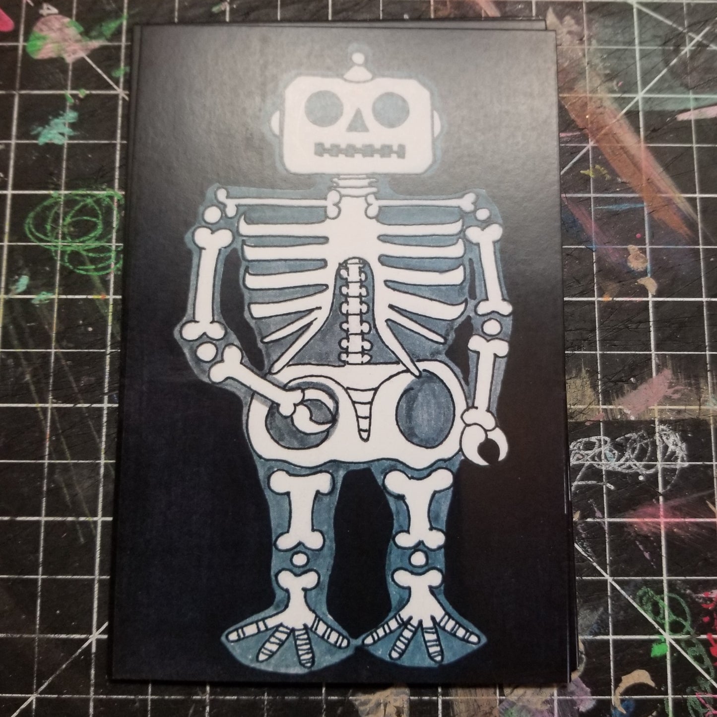 Skeleton Robot POSTCARD