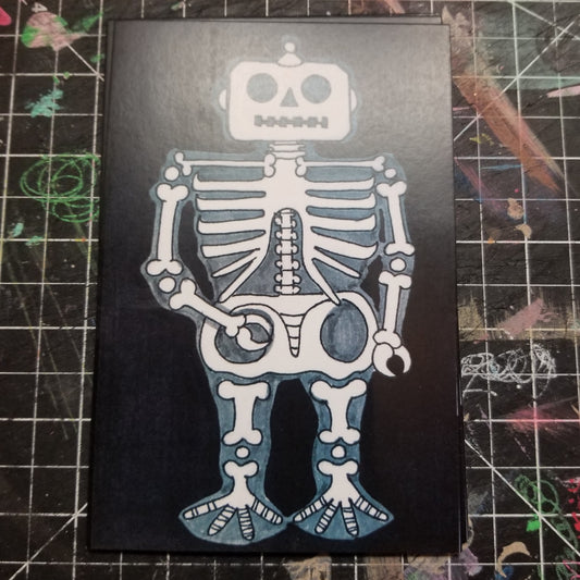 Skeleton Robot POSTCARD
