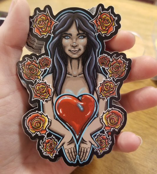 Woman with Heart STICKER